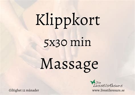 Massage. 30 minuter, kr.